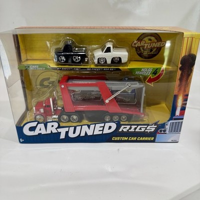 Car Tuned Rigs Custom Car Carrier 87 Chevy C10 90 Chevy 454 SS MGA Diecast