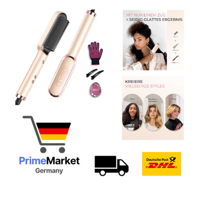 TYMO Haarglätter Kamm 2 in 1 Keramik Glättbürste 5