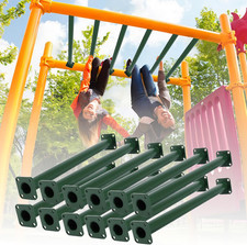 16.5" Outdoor Monkey Bars for Backyard - Set of 12,Green Metal Outdoor/Indoor Mo