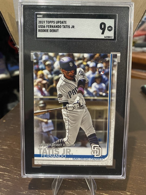 2019 Topps Update Rookie Debut Fernando Tatis Jr. Padres RC SGC 9 MINT #US56
