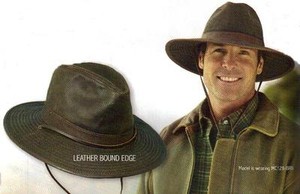 dorfman pacific men's outback hat with chin cord