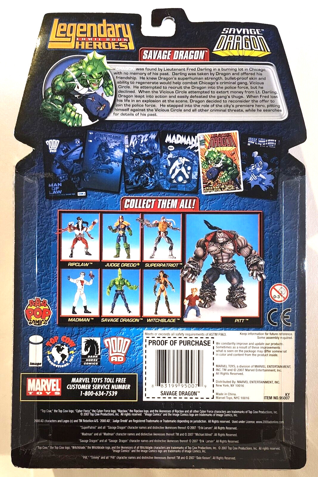 New! Complete PITT Baf set (plus variants) - Legendary Comic Book Heros - ToyBiz