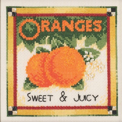 Oranges Cross Stitch Kit Mill Hill 2023 Debbie Mumm Market Fresh