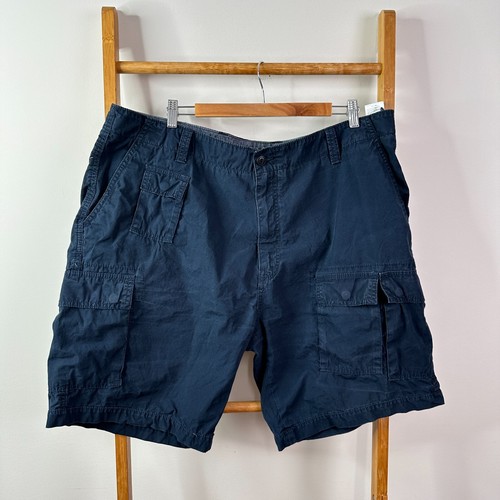 Nautica Cargo Shorts Mens 40 Navy Blue Classic Straight Modern Fit