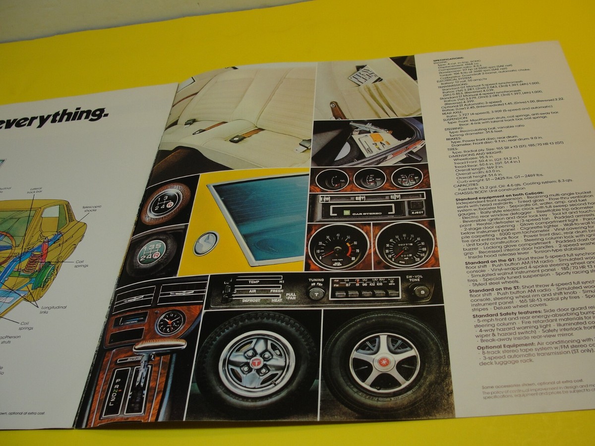 1974 Toyota Celica GT ST Sales Brochure | eBay