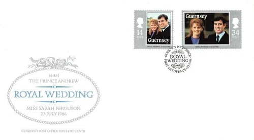GB Guernsey stamps 1986 Royal Wedding Prince Andrew First Day Cover FDC