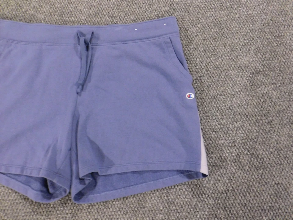 Pantalones Cortos Deportivos Champion Mujer Extra Grandes Azul Elástico Clásico Activo Foto 3 de 4