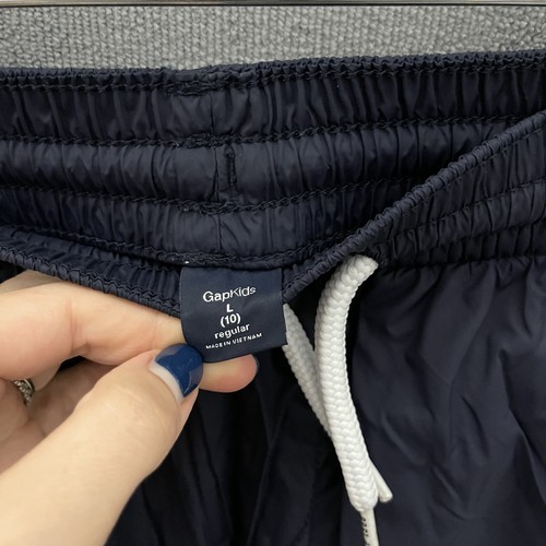 Gapkids Kids Drawstring Zipper Active Pocket's Regular Pants Black Size L (10) - Picture 3 of 11