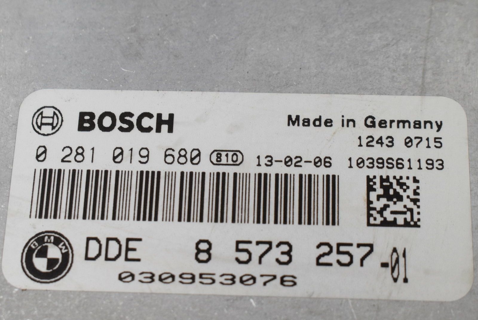 BMW 3 F30 320d 2013 RHD Engine ECU Control Unit 0281019680 8573257 