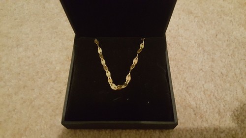 9ct Yellow Gold Bonded Chain Choker | eBay