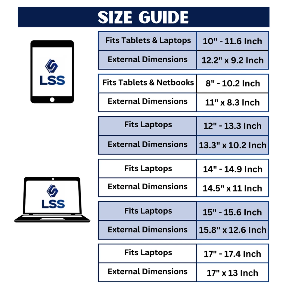 Laptop Neoprene Bag Case Sleeve With Shoulder Strap Fits 10 inch to 17.4 inch - Image 4 of 4