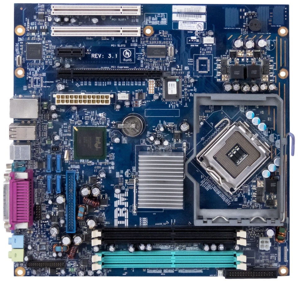 IBM 29R9726 LGA775 4x DDR2 2x PCIe 2x PCI Mainboard - Image 2 of 3