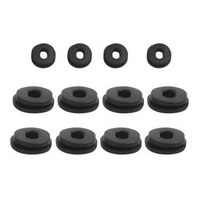 12x Motorcycle Parts Oval Round Rubber Side Cover Grommets Pads