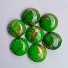 AAA Green Copper Turquoise Cabochon Round Shape Loose Gemstone