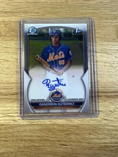 Daiverson Gutierrez 2023 Bowman Chrome 1st #CPA-DG Auto New York Mets