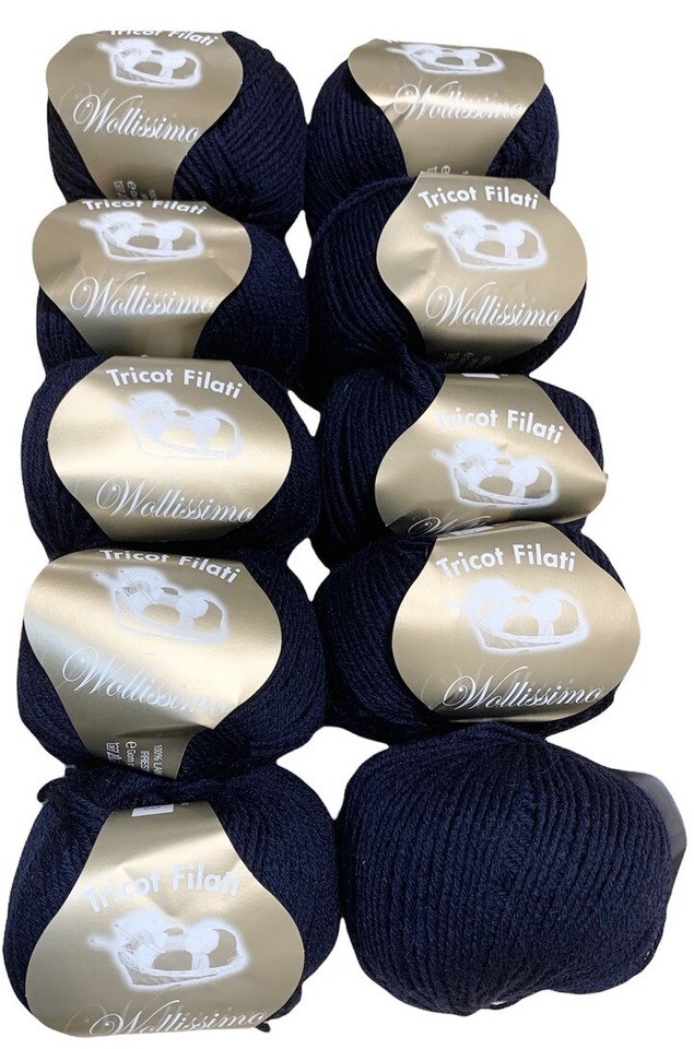 Gomitolo Lana Merinos Vergine Superwash 100% Made In Italy | Tricot Cafè Colore Nero 200 | Filato Morbido Irrestringibile - 3
