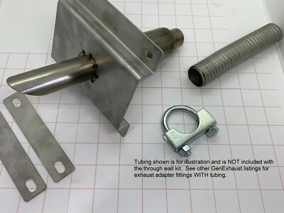 Double Shield thru wall exhaust vent-1  steel tubing clamp-wall width up to 4 