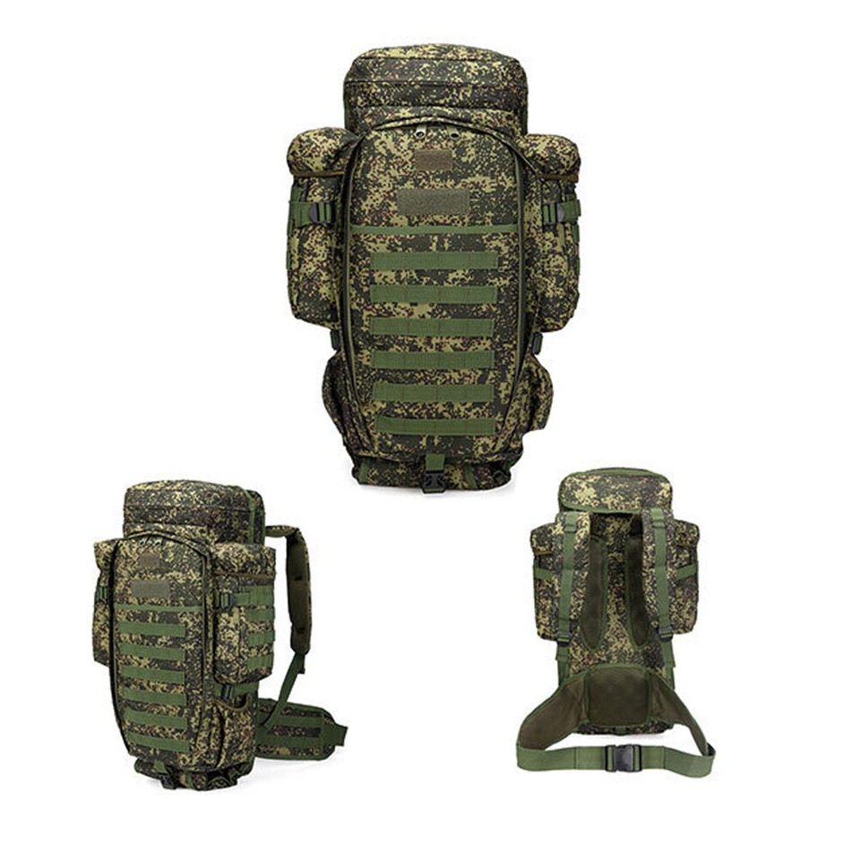 72L Large Military Tactical Backpack Rifle Bag Expandable Hiking Molle ...