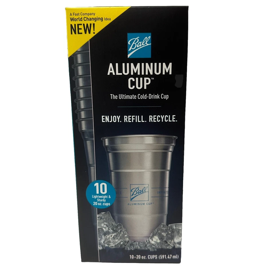 (2) Алюминиевый шарик для чашек The Ultimate чашка для холодных напитков | 20 унций 10 карат |100% пригоден для вторичной переработки! - Изображение 2 из 4