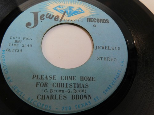 Charles Brown – Merry Christmas Baby 1970 7" Single JEWEL815 - Picture 3 of 4