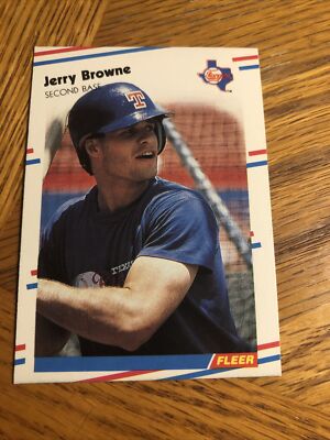 1988 Fleer Error card Jerry Browne #462 (wrong player) Err Card Variation 462A