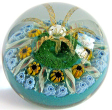 Briefbeschwerer Paperweight VASART YSART BROTHERS Concentric Millefiori Fountain