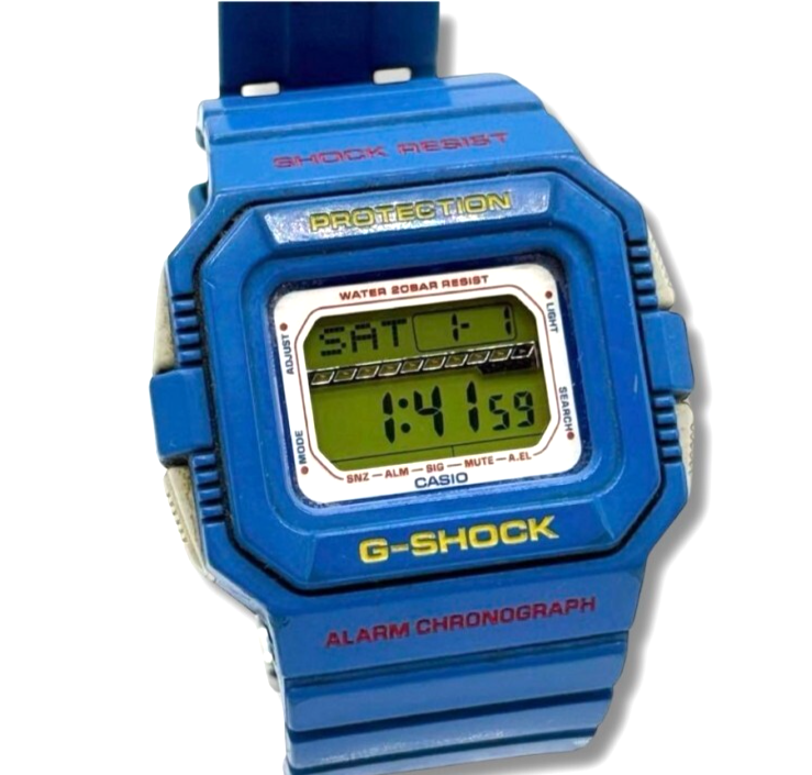 Casio G-Shock GLS-5500CC Summer Colors Blue Watch NEW BATTERY From