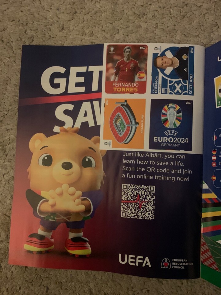 UEFA Euro 2024 Germany Official Topps Sticker Album Football UK