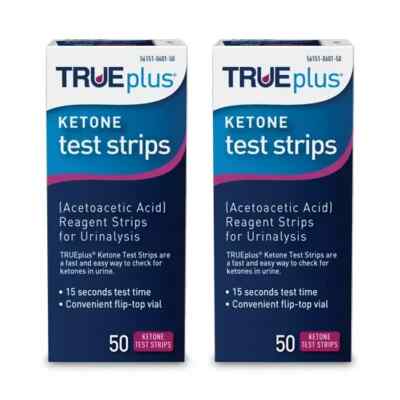 Lot of 2 x Trividia TRUEplus Ketone Test Strips 50 Count - Exp 09-23-2025