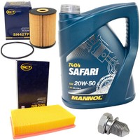 MotoröL Filter Set 20W50 5 Liter + ÖLablassschraube FüR Audi Cabriolet 8G7 1.9