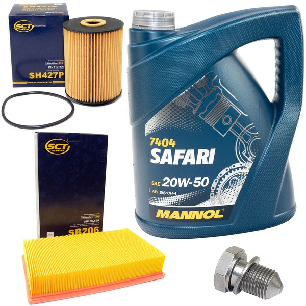 MotoröL Filter Set 20W50 5 Liter + ÖLablassschraube FüR Audi Cabriolet 8G7 1.9-image
