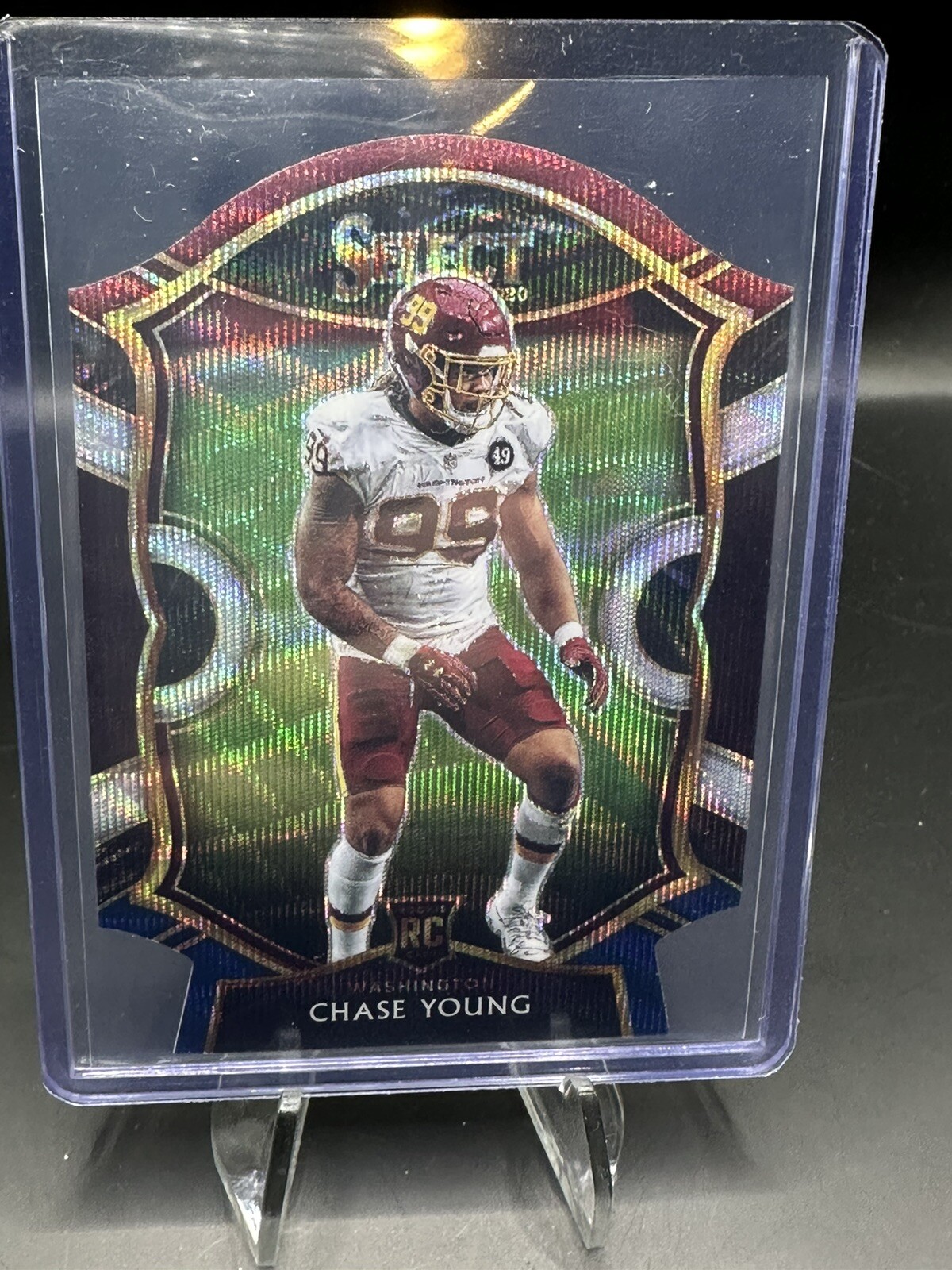 2020 Panini Select Concourse Tri Color Die-Cut Chase Young RC Commanders