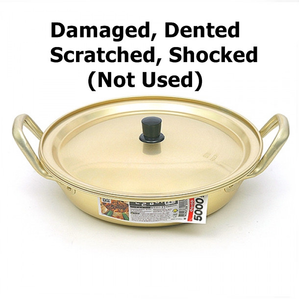 Korean Noodle Ramen Ramyun Jeongol Pot Flat Type 18, 22cm Damaged Dented Shocked