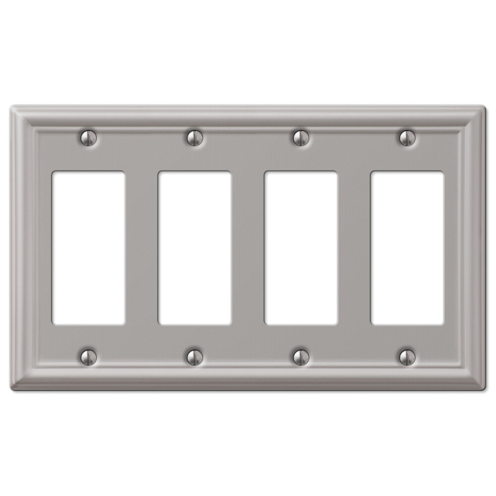 Cover Chelsea Brushed Nickel Wallplate Decora Toggle Outlet 