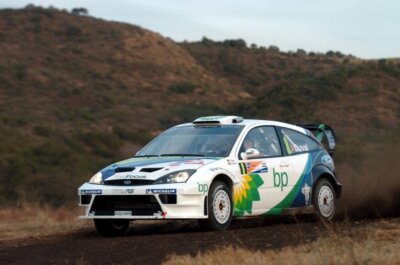 Francois Duval (BEL) on the shakedown stage Rally Car 2004 Old Photo 2