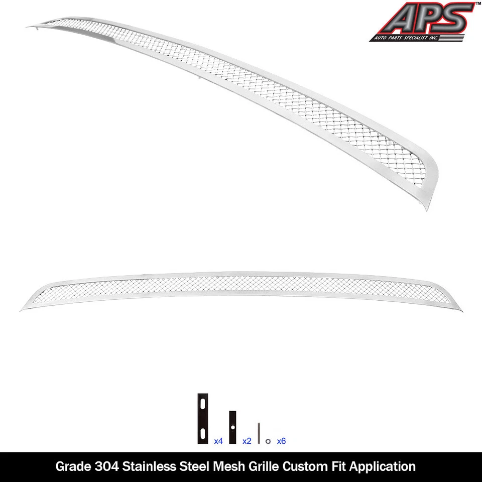 Fits 2015-2020 Chevy Colorado Lower Bumper Stainless Chrome Mesh Grille Insert - Image 2 of 4