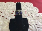 Vintage 925 Sterling Silver Nocturnal Night Owl Ring Blue Lapis Eyes