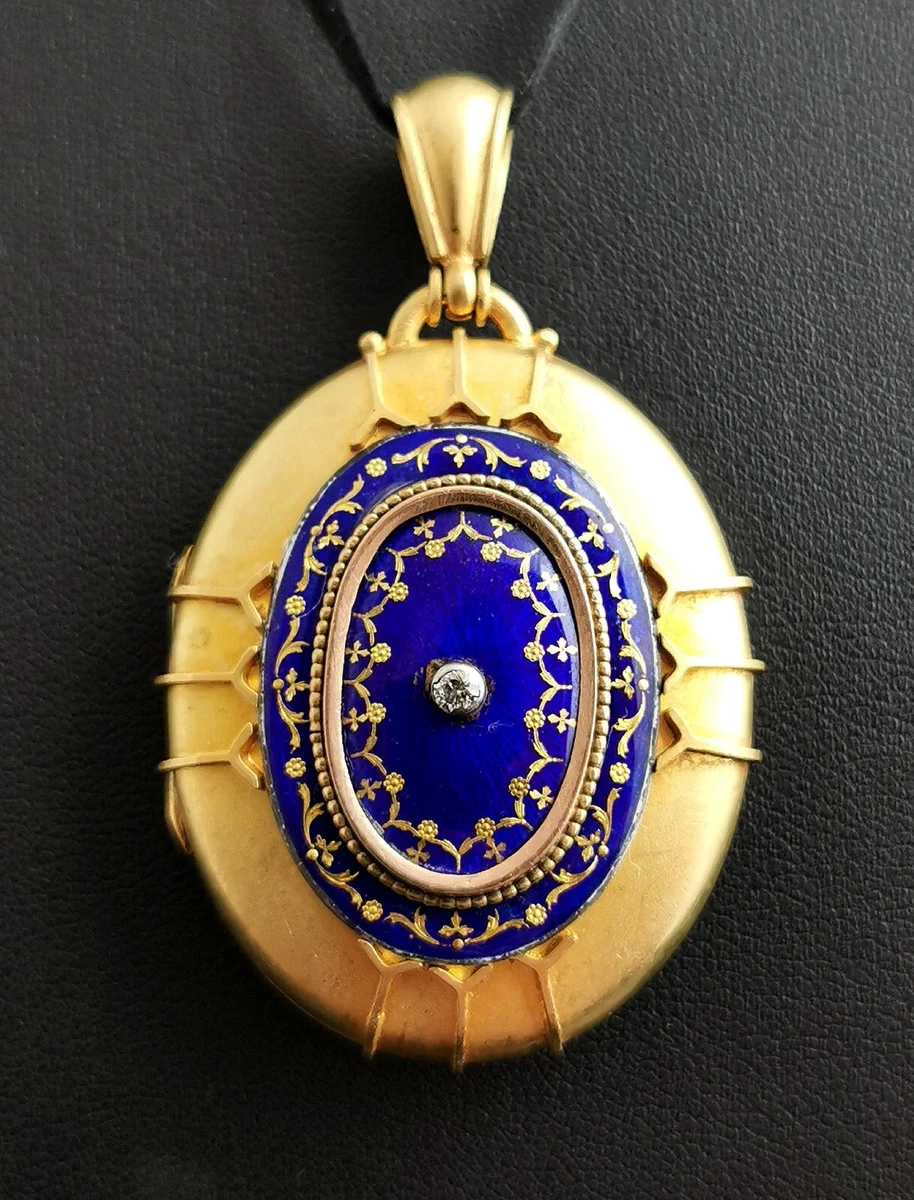 Blue on sale enamel locket