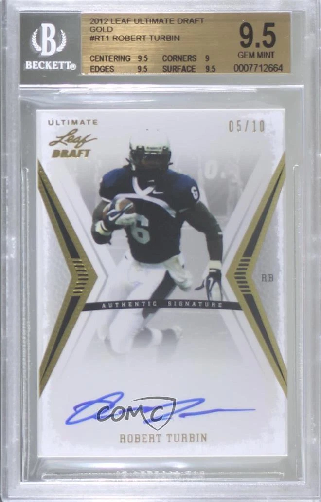 Robert Turbin Leaf Ultimate Draft #RT1 Autograph