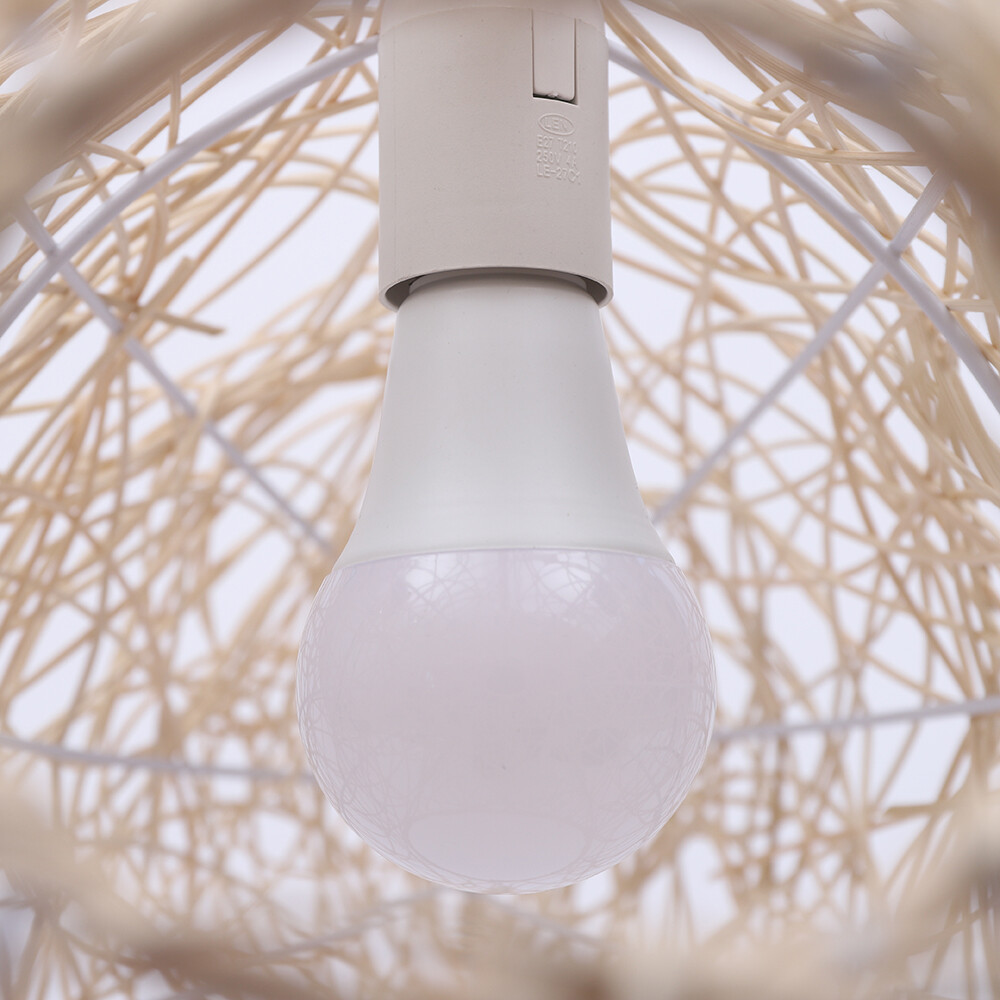 Rattan Chandelier Fish Shape Lantern Chandelier Fixture Hanging Ceiling Lamp