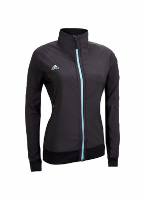 Adidas Clima Proof Full Zip Lightweight Wind Damen Jacke Schwarz/Cyan S,M,XL NEU