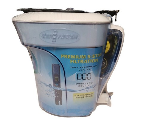 Zerowater 10 Cup Pitcher +4 Replacement Filters 5 Stage Advanced Filtration NEW - Picture 2 of 4
