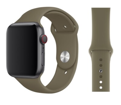 Original Apple Sport Armband M/L 38/40/41mm MWUL2ZM/A Khaki Sehr Gut