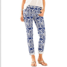 Lilly Pulitzer Callahan Bright Navy, Tons of Fun  Chino Pants Size 2 Women's