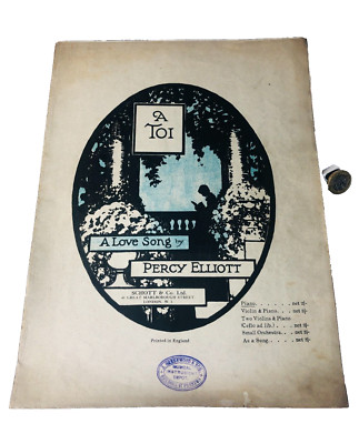 Noten A Love Song von Percy Elliot Vintage ra