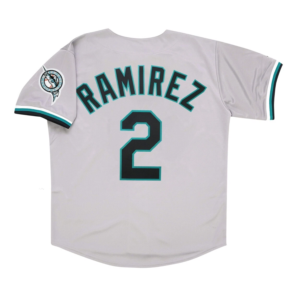 Hanley Ramirez Florida Marlins Grey Road Jersey w/ Team Patch Men's (S-3XL)