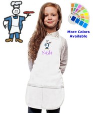 Personalized Kids Apron with Cook Chef Embroidery Design