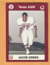 Jacob Green Texas A&amp;M Aggies 1991 Card #43 Seattle Seahawks