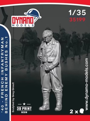 Dynamo 1/35 1940 French Infantryman Behind The Enemy Bushes No.1