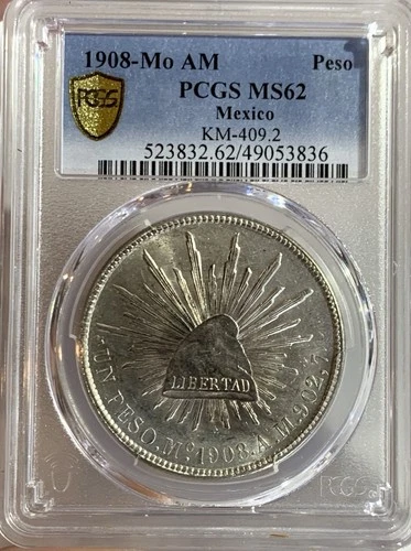 Photo of a 1908 Mexico 20 Centavos Silver from an eBay listing that sold on Jul 20, 2026